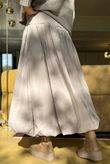 Paloma Bubble Hem Midi Skirt Stone